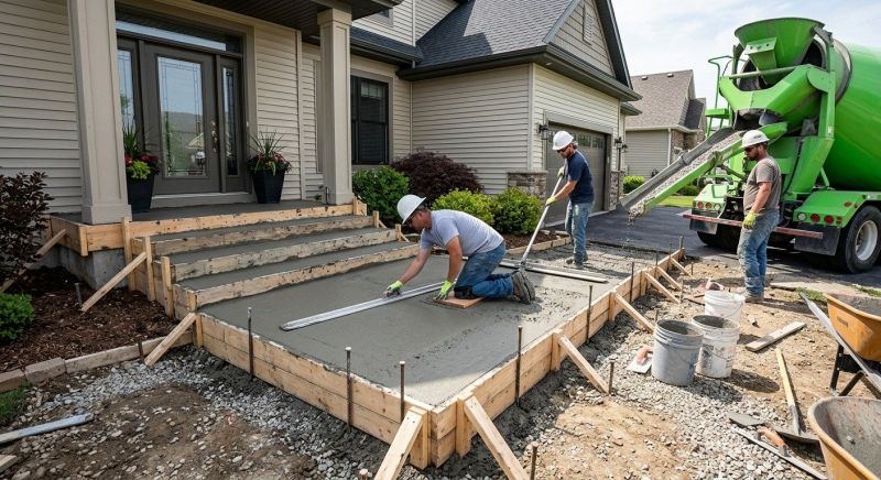 Our team working on Concrete Installation projects in Cleveland, TN